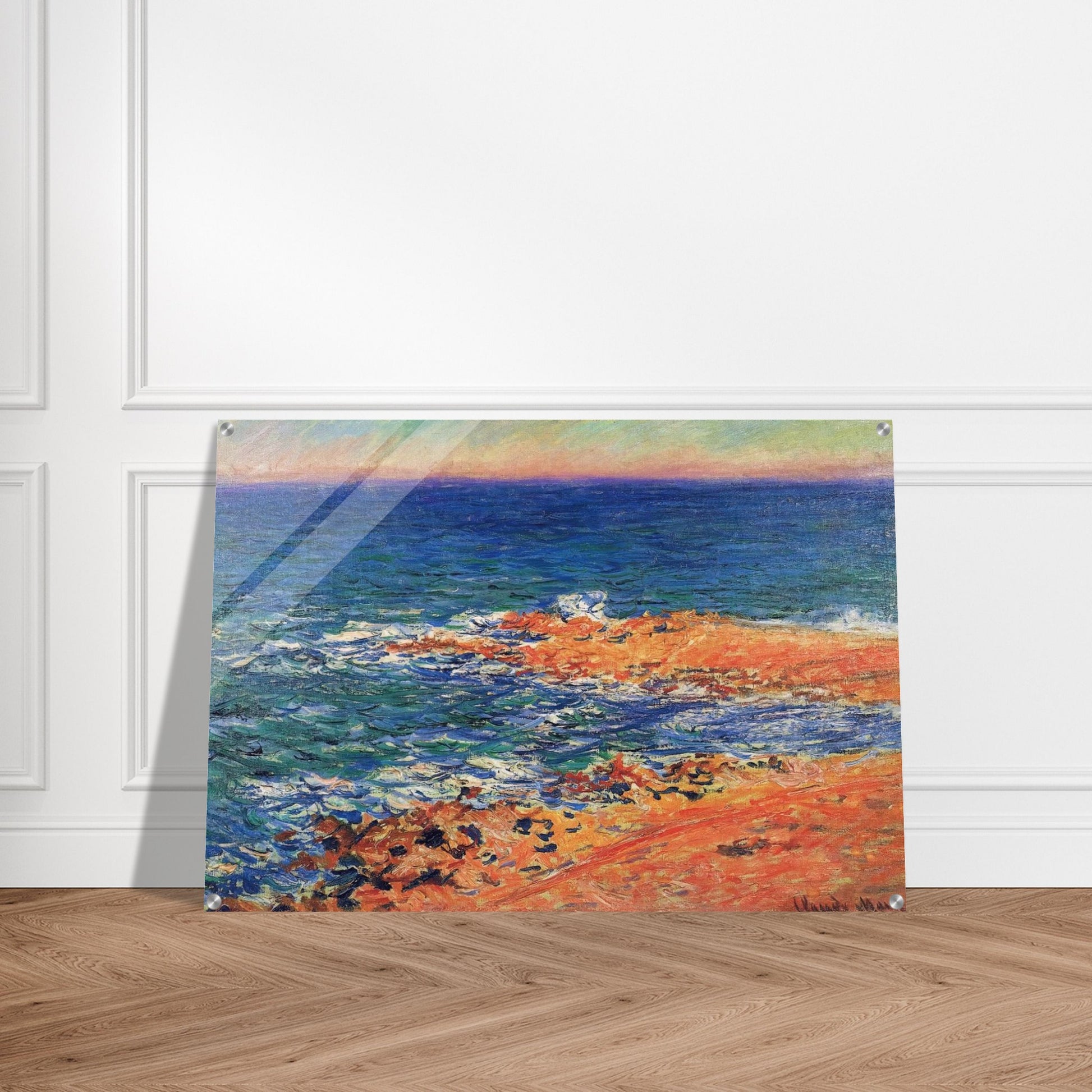 The Big Blue Sea in Antibes - claude monet Acrylic Print - 70x100 cm / 28x40″ inches