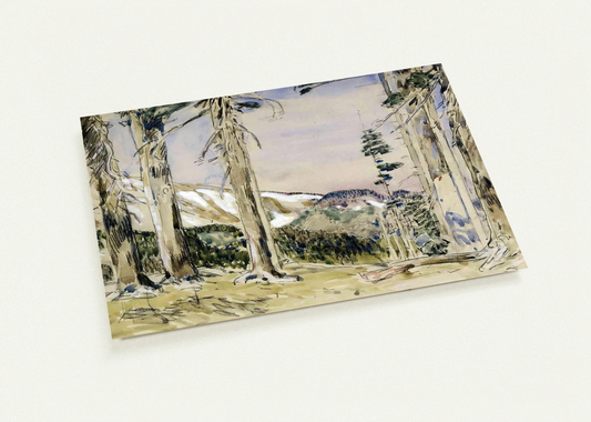 End of Timberline, Mt. Hood By Childe Hassam Pack of 10 Post Cards | Childe Hassam Post Cards | A6 (10.5 x 14.8 cm) - 4.1 x 5.8 inches