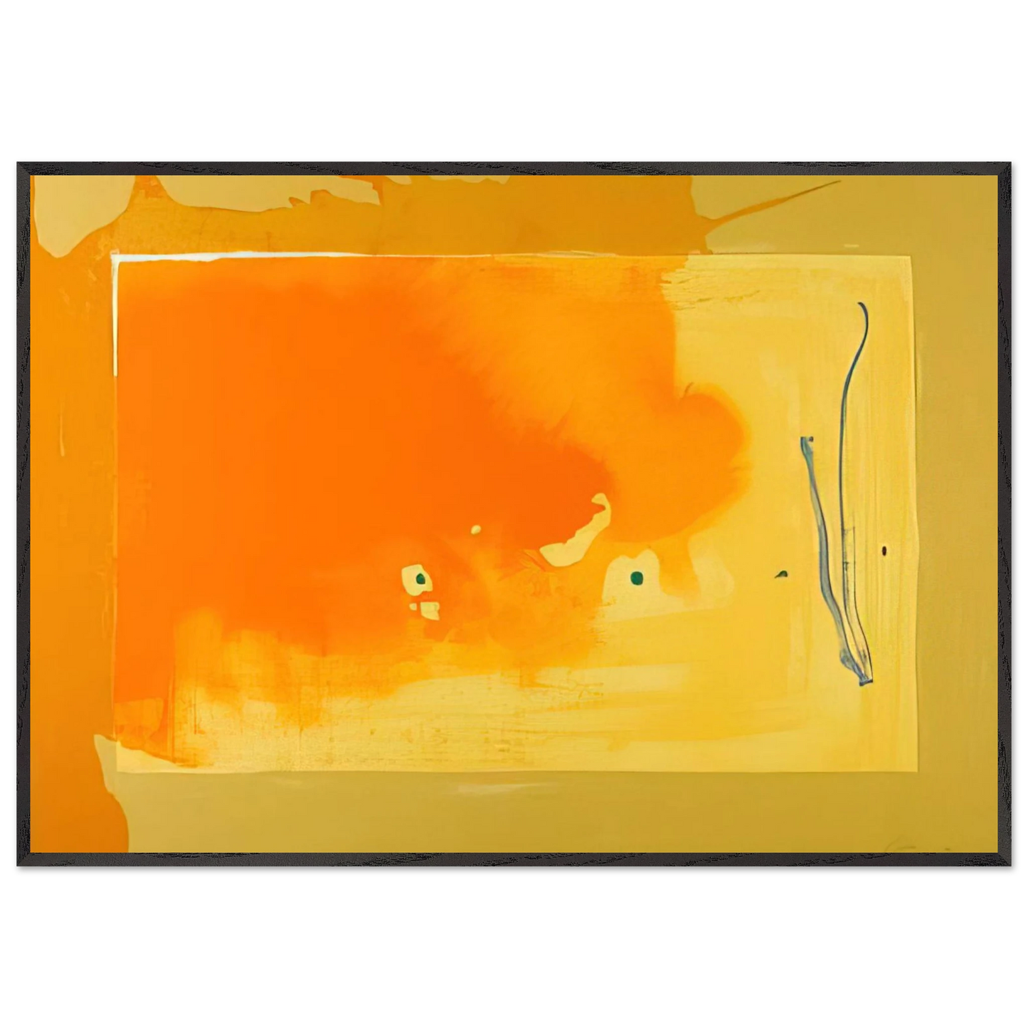Helen Frankenthaler - Bilbao - 1998 Wall art - 13x18 cm / 5x7 inches - Premium Wooden Framed Poster With Fine Art Paper - Wood frame
