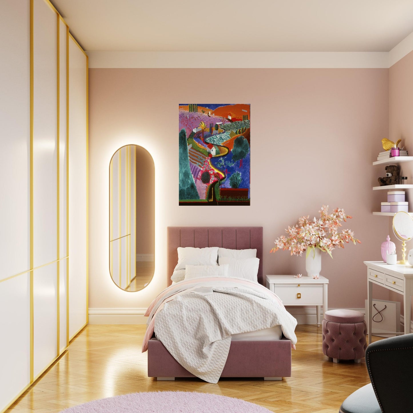 David Hockney - David Hockney Brushed Aluminum Print - 70x100 cm / 28x40 inches | David Hockney Aluminum Print | David Hockney Prints