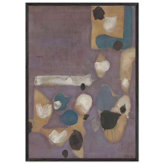 Points No 19 - 1954 - Kenzo Okada Framed Art Print – Black Wooden Frame - Default Title - -Framed Art Print