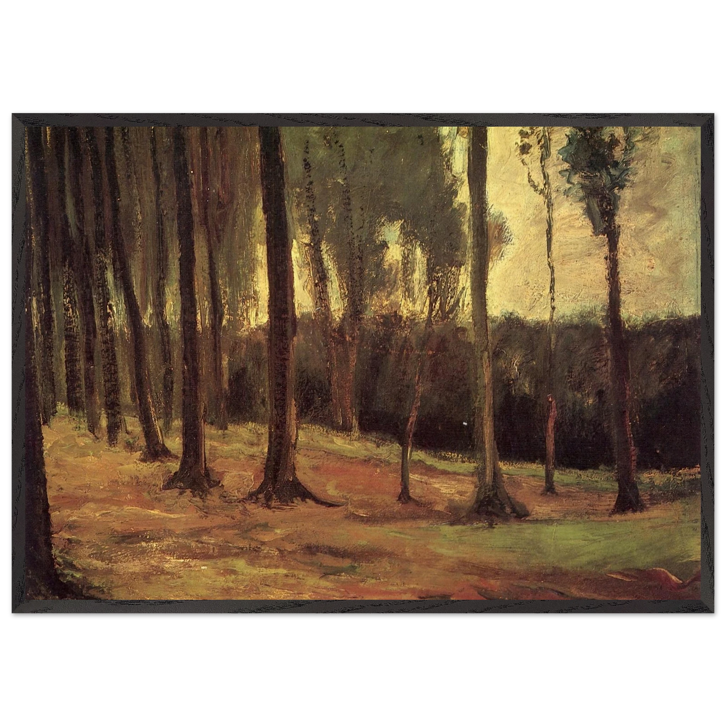 Edge of a Wood - Vincent van Gogh Framed Art Print – Black Wooden Frame - Default Title - -Framed Art Print