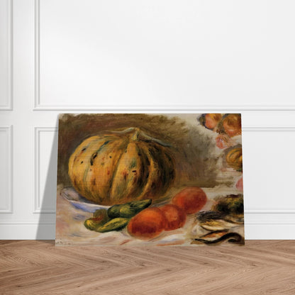 Melon and Tomatos - Pierre-Auguste Renoir Brushed Aluminum Print - 70x100 cm / 28x40 inches | Pierre-Auguste Renoir Aluminum Print | Pierre-Auguste Renoir Prints