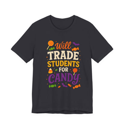 "Scambio Studenti Per Caramelle Insegnante Costume Halloween Carino Maglietta"