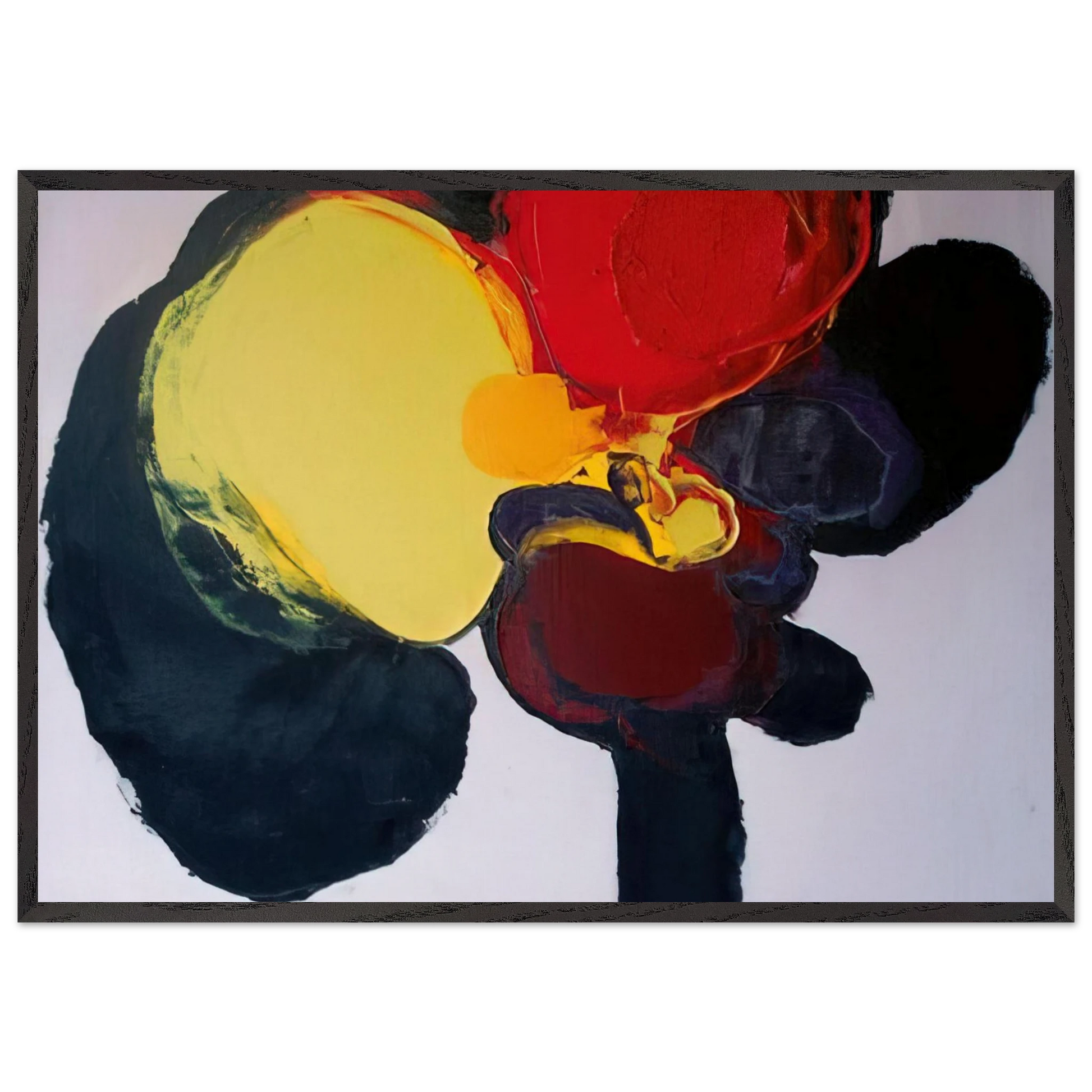COMPOSITION 1965 - Luis Feito 70x100 cm / 28x40 inches Framed Art Print – Black Wooden Frame
