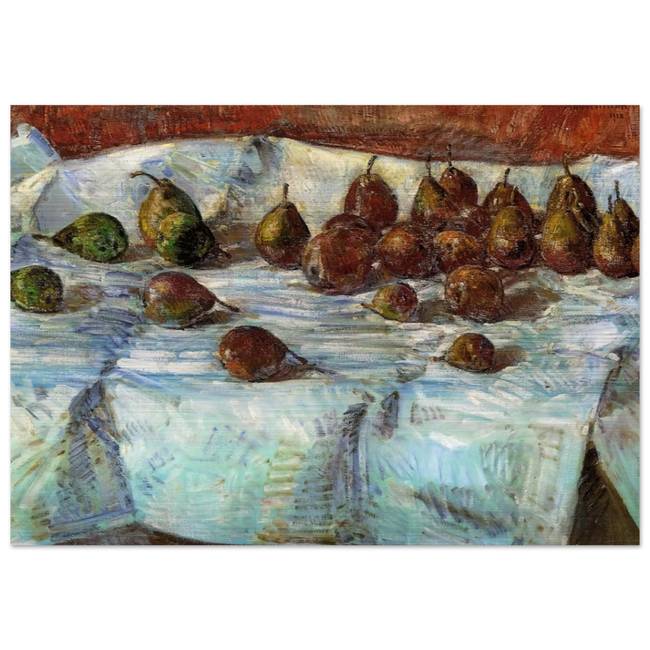 Winter Sickle Pears - Childe Hassam Brushed Aluminum Print - 70x100 cm / 28x40 inches | Childe Hassam Aluminum Print | Childe Hassam Prints