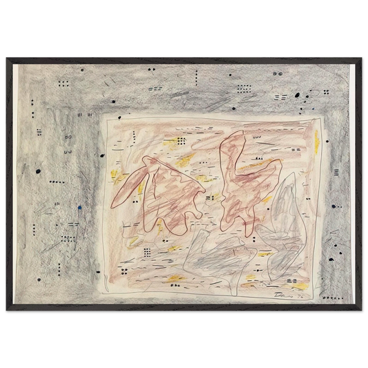 Eskimo Map - 1976 - Gene Davis Framed Art Print – Black Wooden Frame - Default Title - -Framed Art Print