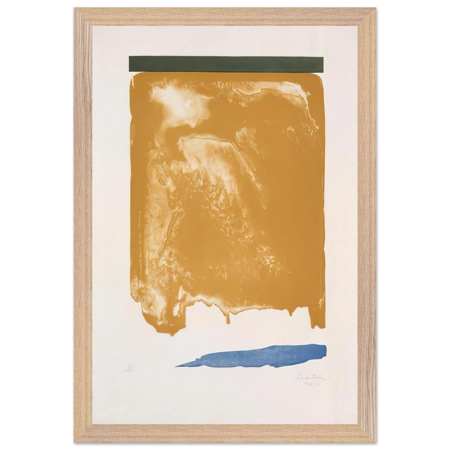 Helen Frankenthaler - Persian Garden - 1966 Wall art - A2 (42 x 59.4  cm) - Premium Wooden Framed Poster With Fine Art Paper - White frame
