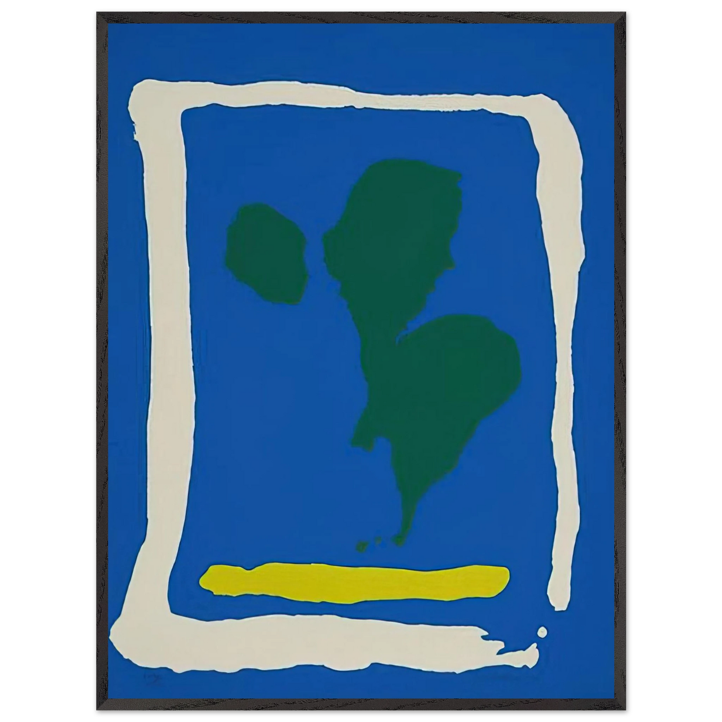 Helen Frankenthaler - Air Frame - 1965 Wall art - 30x45 cm / 12x18 inches - Premium Wooden Framed Poster With Fine Art Paper - White frame