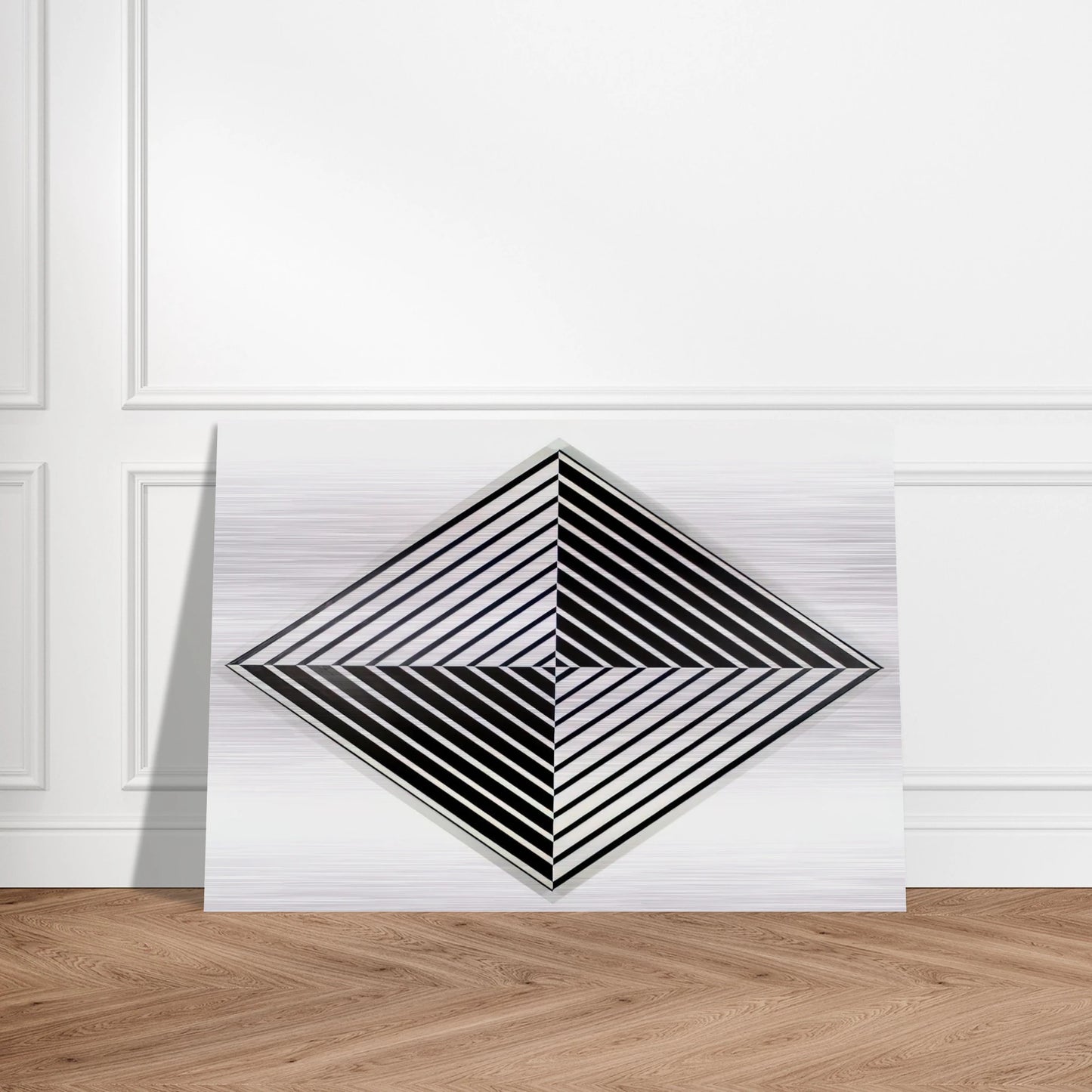 Black and White - 1952 - Carmen Herrera Brushed Aluminum Print - 70x100 cm / 28x40 inches | Carmen Herrera Aluminum Print | Carmen Herrera Prints