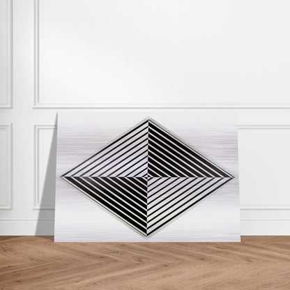 Black and White - 1952 - Carmen Herrera Brushed Aluminum Print - 70x100 cm / 28x40 inches | Carmen Herrera Aluminum Print | Carmen Herrera Prints