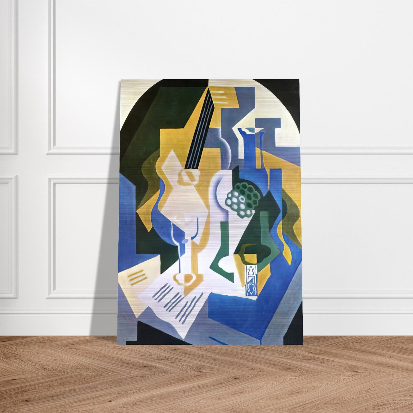 STILL LIFE WITH FRUIT BOWL AND MANDOLIN 1919 - Juan Gris Brushed Aluminum Print - 70x100 cm / 28x40 inches | Juan Gris Aluminum Print | Juan Gris Prints
