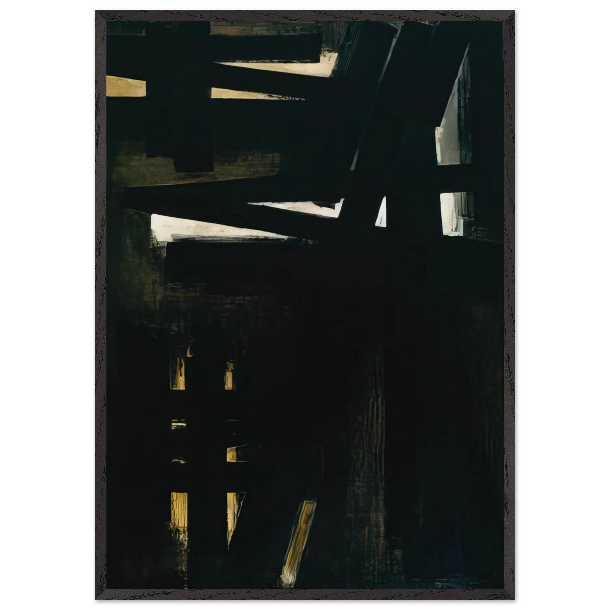 Painting 23 May 1953 - 1953 - Pierre Soulages Framed Art Print – Black Wooden Frame - Default Title - -Framed Art Print