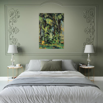 Large Trees at Jas de Bouffan - Paul Cézanne Brushed Aluminum Print - 70x100 cm / 28x40 inches | Paul Cézanne Aluminum Print | Paul Cézanne Prints