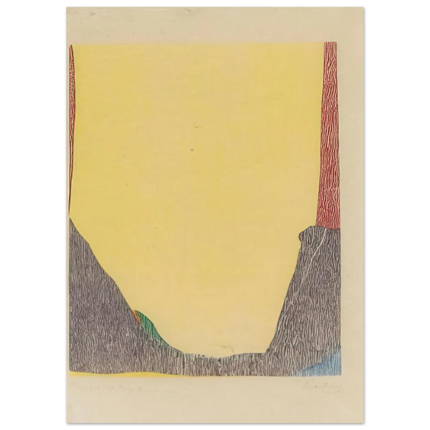 Helen Frankenthaler - East and Beyond - 1973 Wall art - A1 (59.4 x 84.1  cm) - Premium Wooden Framed Poster With Fine Art Paper - Black frame