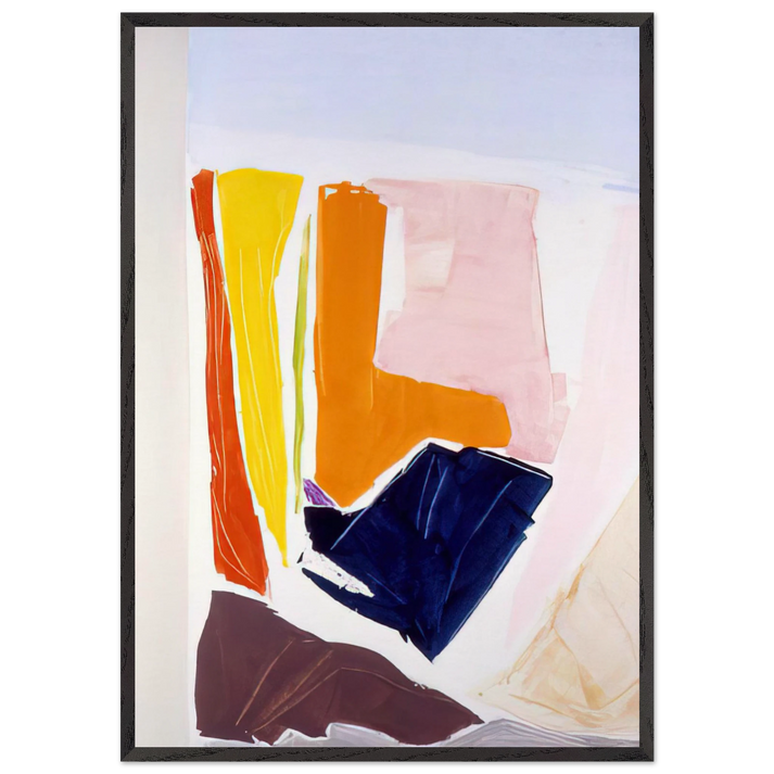 Catalan Via Paris - 1984 - Ronnie Landfield 70x100 cm / 28x40 inches Framed Art Print – Black Wooden Frame