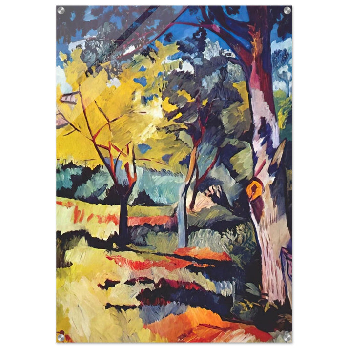 Landscape at Ladyzhino - 1908 - Natalia Goncharova Acrylic Print - 70x100 cm / 28x40″ inches | Natalia Goncharova Wall Art | Natalia Goncharova Prints