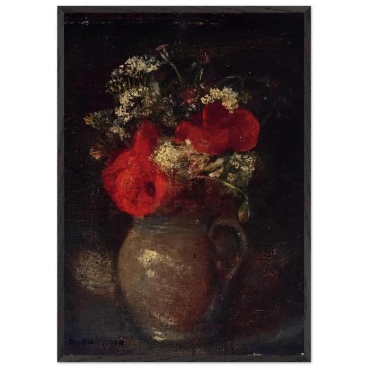 Bouquet N2 - Odilon Redon Framed Art Print – Black Wooden Frame - Default Title - -Framed Art Print