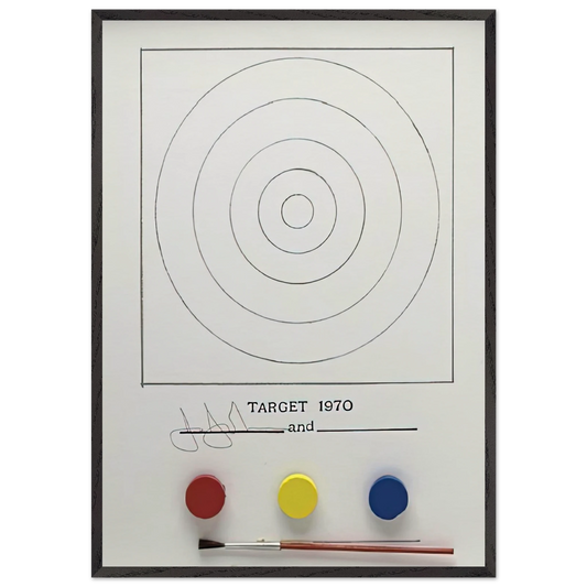 TARGET ULAE 89 - Jasper Johns Framed Art Print – Black Wooden Frame - Default Title - -Framed Art Print