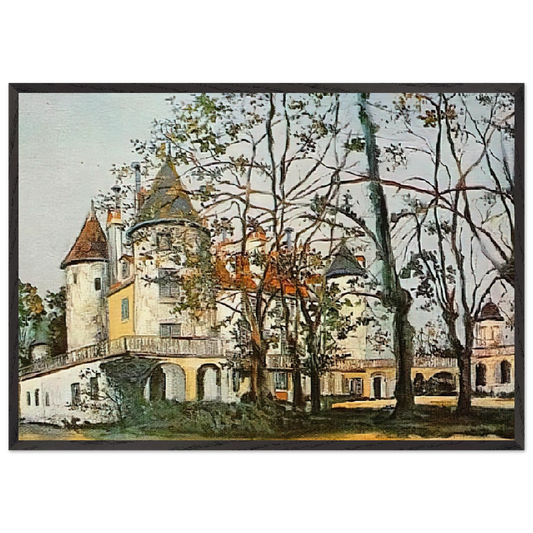 The Castle N2 - Maurice Utrillo Framed Art Print – Black Wooden Frame - Default Title - -Framed Art Print