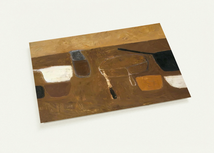 Brown Still Life - 1957 By William Scott Pack of 10 Post Cards | William Scott Post Cards | A6 (10.5 x 14.8 cm) - 4.1 x 5.8 inches