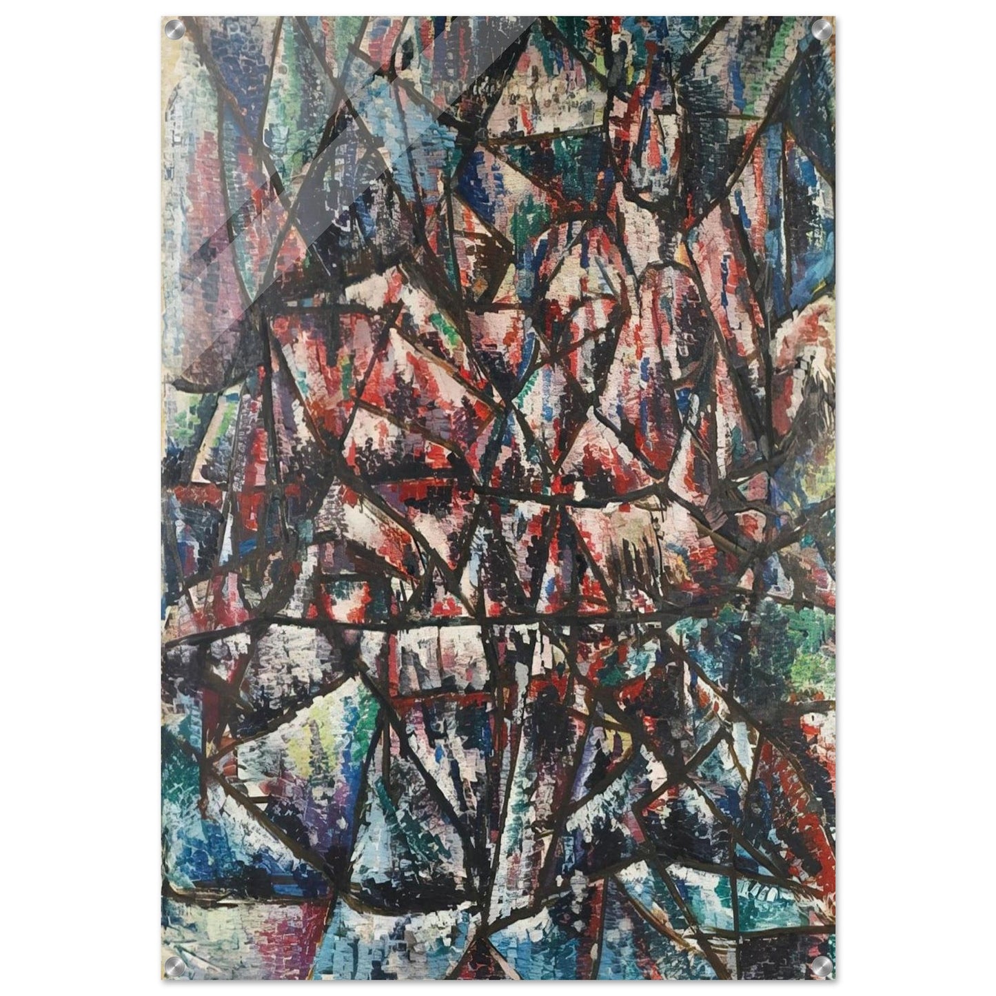 Two Seated Figures - 1955 - Robert Goodnough Acrylic Print - 70x100 cm / 28x40″ inches | Robert Goodnough Wall Art | Robert Goodnough Prints