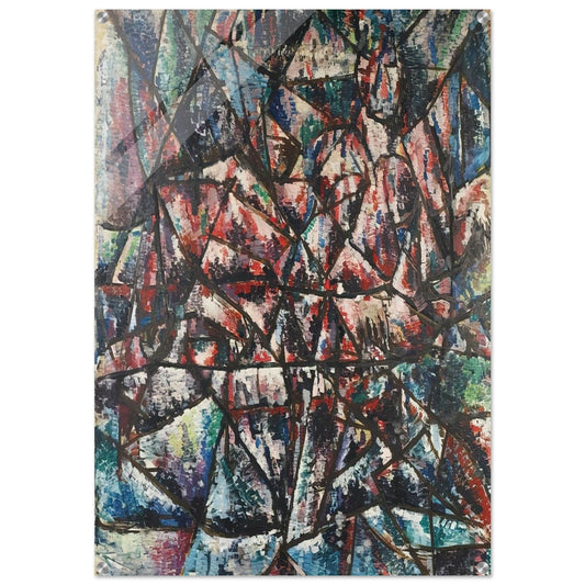 Two Seated Figures - 1955 - Robert Goodnough Acrylic Print - 70x100 cm / 28x40″ inches | Robert Goodnough Wall Art | Robert Goodnough Prints