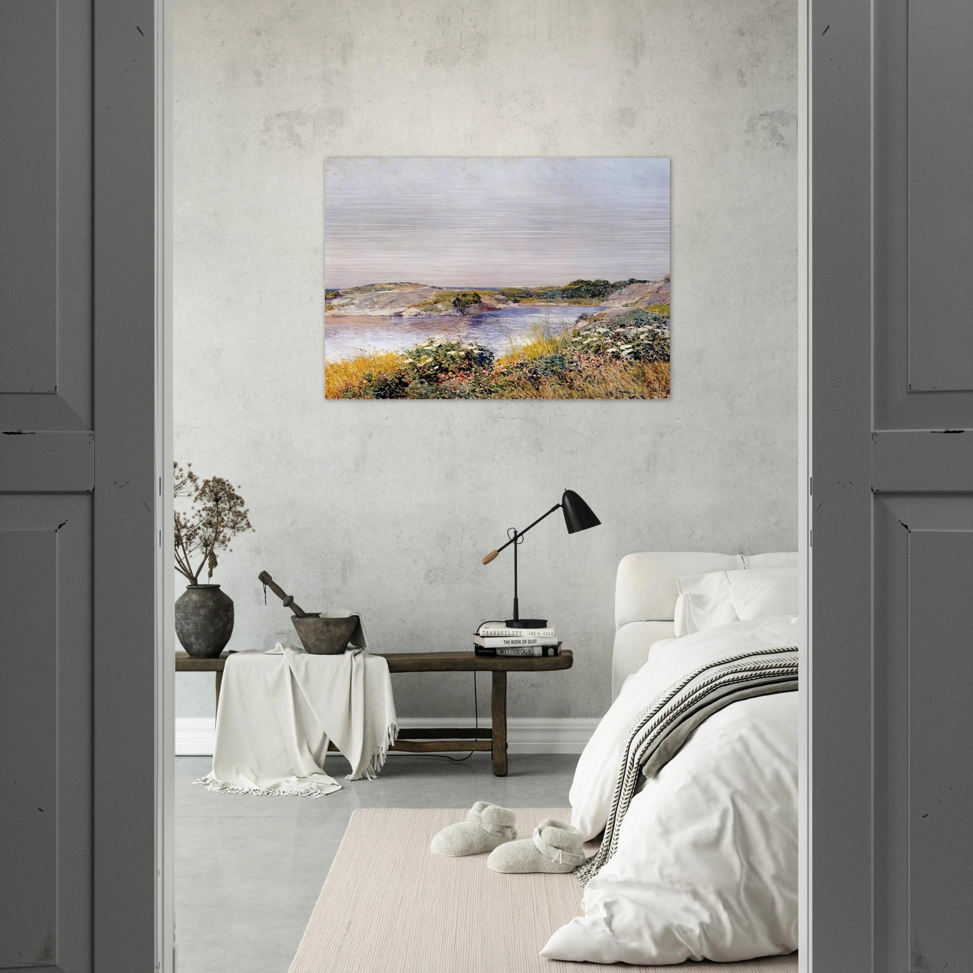 The Little Pond, Appledore - Childe Hassam Brushed Aluminum Print - 70x100 cm / 28x40 inches | Childe Hassam Aluminum Print | Childe Hassam Prints