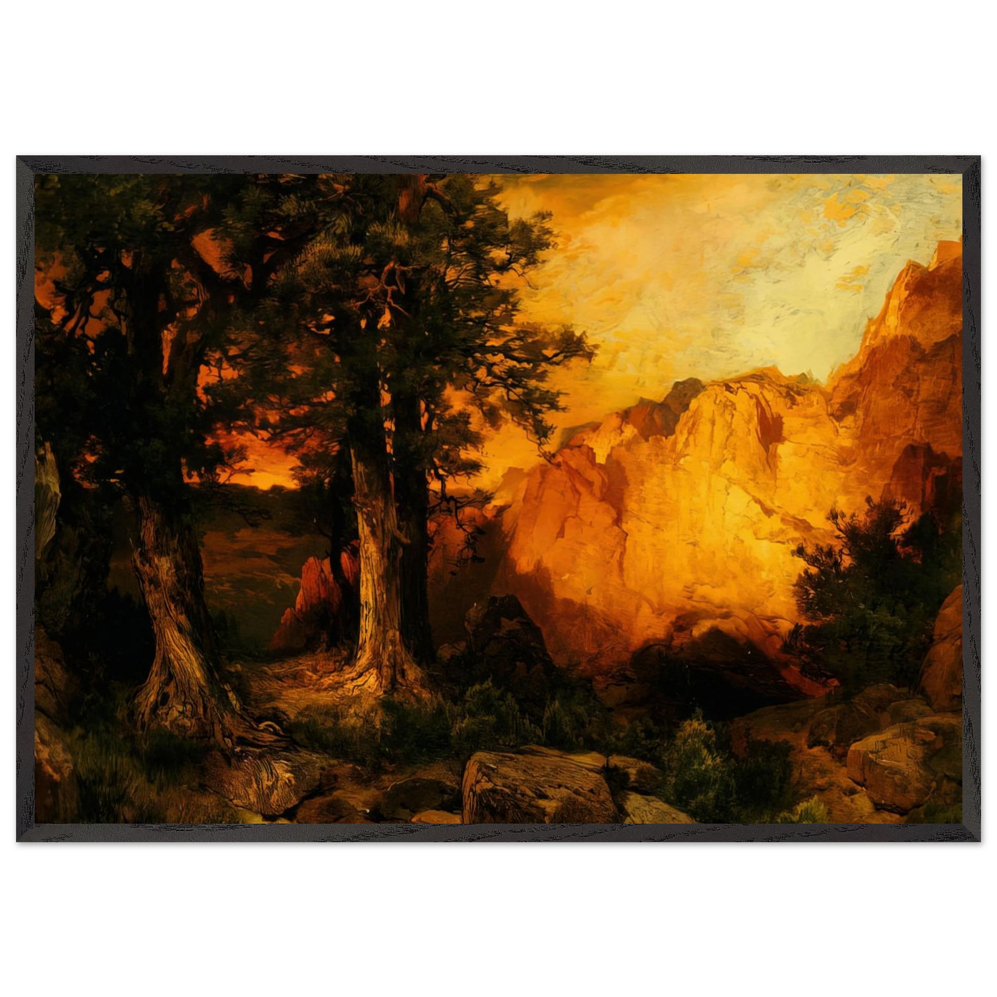 The Grand Canyon - Thomas Moran Framed Art Print – Black Wooden Frame - Default Title - -Framed Art Print
