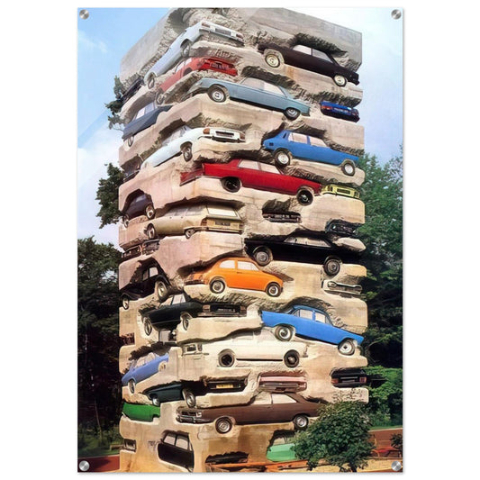 Long-term parking - 1982 - Arman Acrylic Print - 70x100 cm / 28x40″ inches | Arman Wall Art | Arman Prints