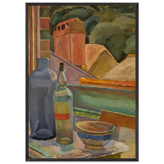 WINDOW STILL LIFE 1915 - Vanessa Bell Framed Art Print – Black Wooden Frame - Default Title - -Framed Art Print
