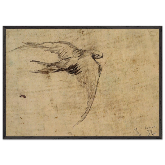 Swift - Vincent van Gogh 70x100 cm / 28x40 inches Framed Art Print – Black Wooden Frame