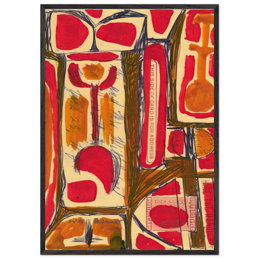 Untitled - 1954 United States - Will Barnet Framed Art Print – Black Wooden Frame - Default Title - -Framed Art Print