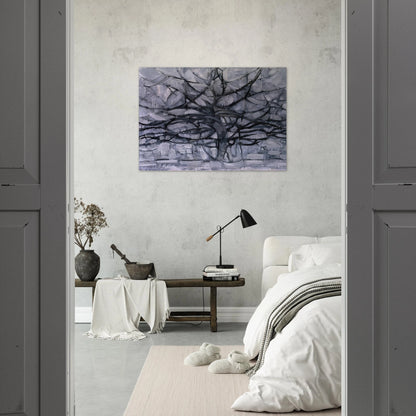 The Gray Tree - Piet Mondrian Brushed Aluminum Print - 70x100 cm / 28x40 inches | Piet Mondrian Aluminum Print | Piet Mondrian Prints