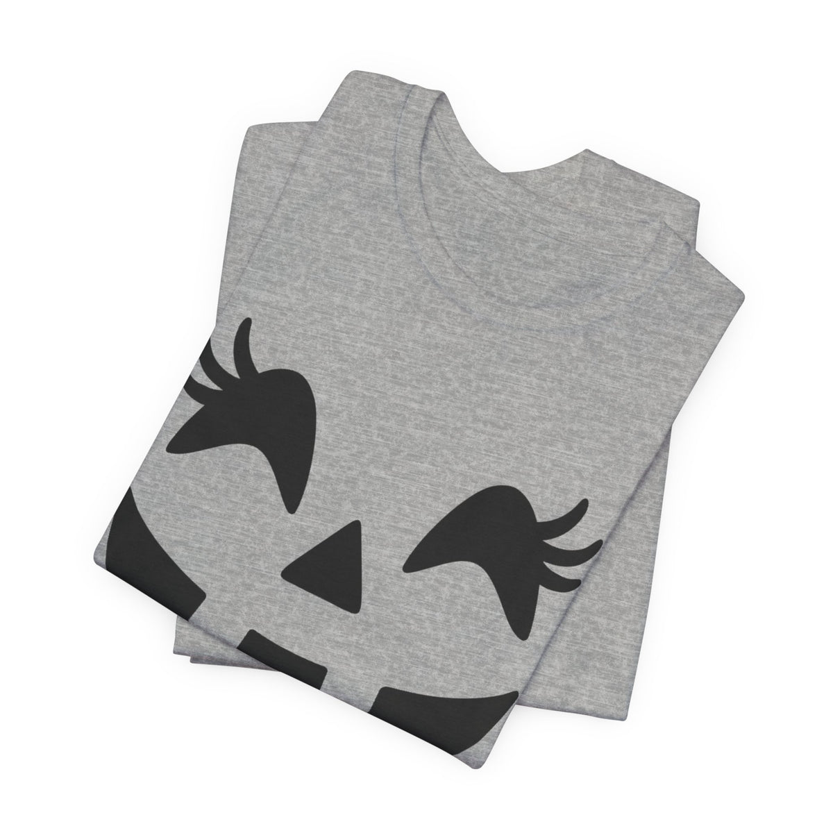 Jack O Lantern Face Pumpkin Eyelashes Halloween Women Girls T-Shirt