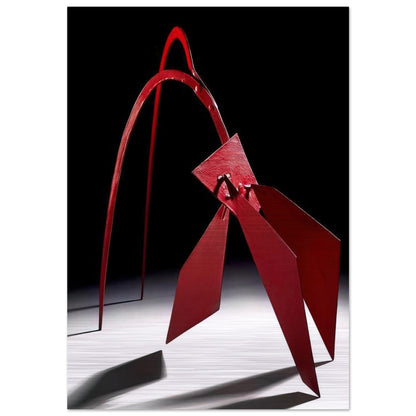 MAQUETTE FOR FLAMINGO 1972 - Alexander Calder Brushed Aluminum Print - 70x100 cm / 28x40 inches | Alexander Calder Aluminum Print | Alexander Calder Prints