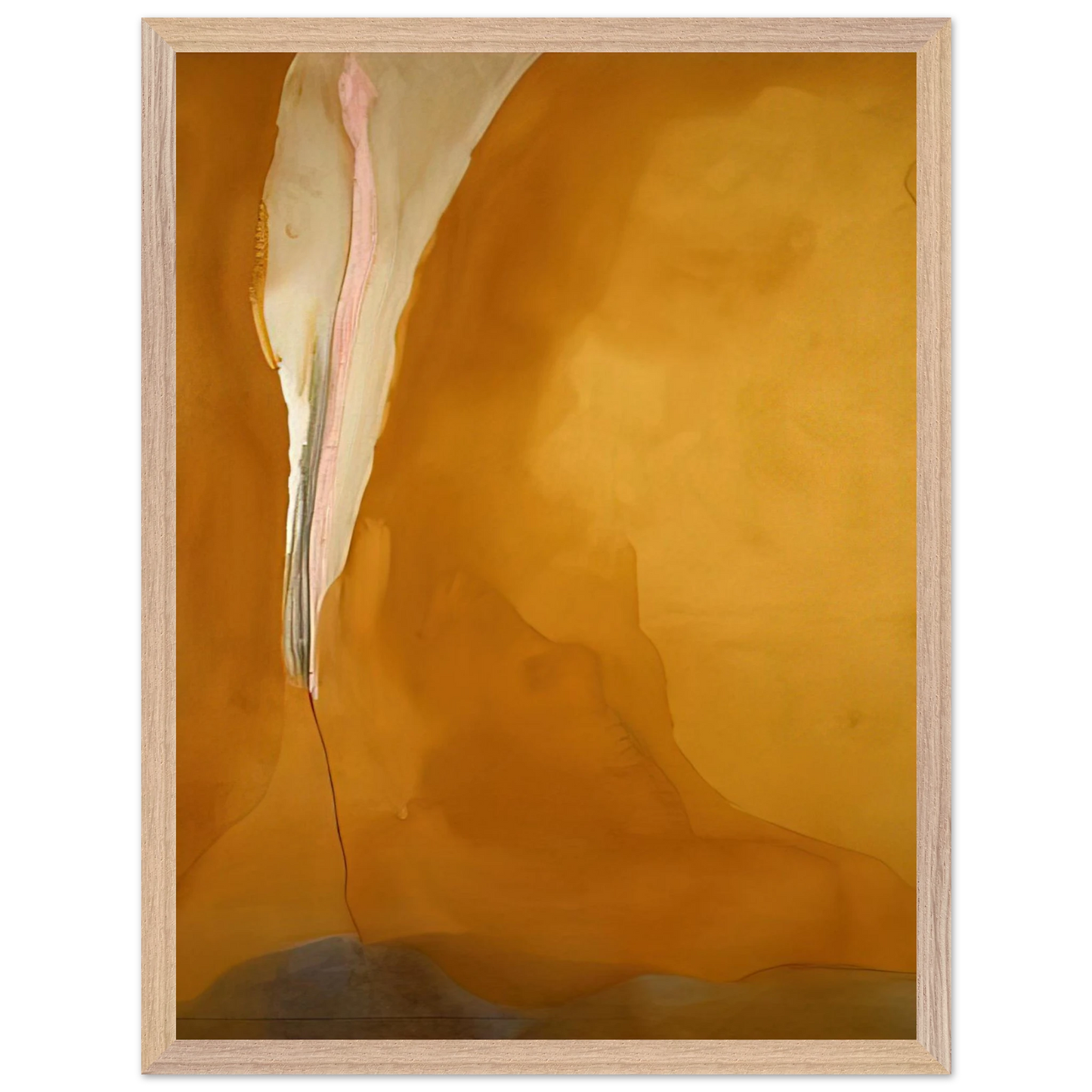 Helen Frankenthaler - Coral Wedge - 1972 Wall art - A2 (42 x 59.4  cm) - Premium Wooden Framed Poster With Fine Art Paper - White frame