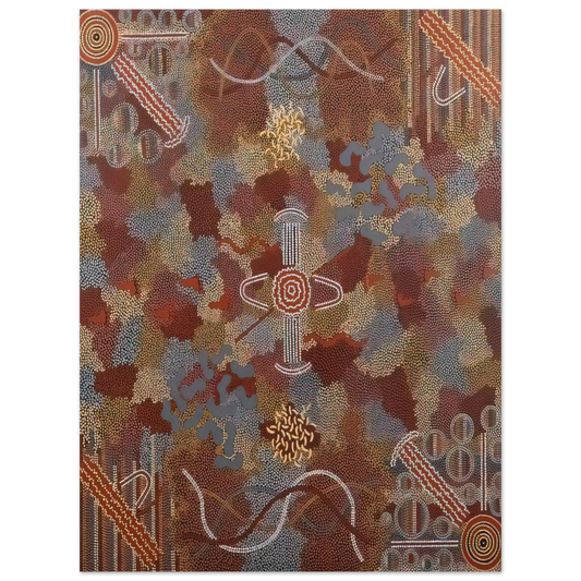Clifford Possum Tjapaltjarri - Frog Dreaming - 1989 Fine Art Poster - Default Title