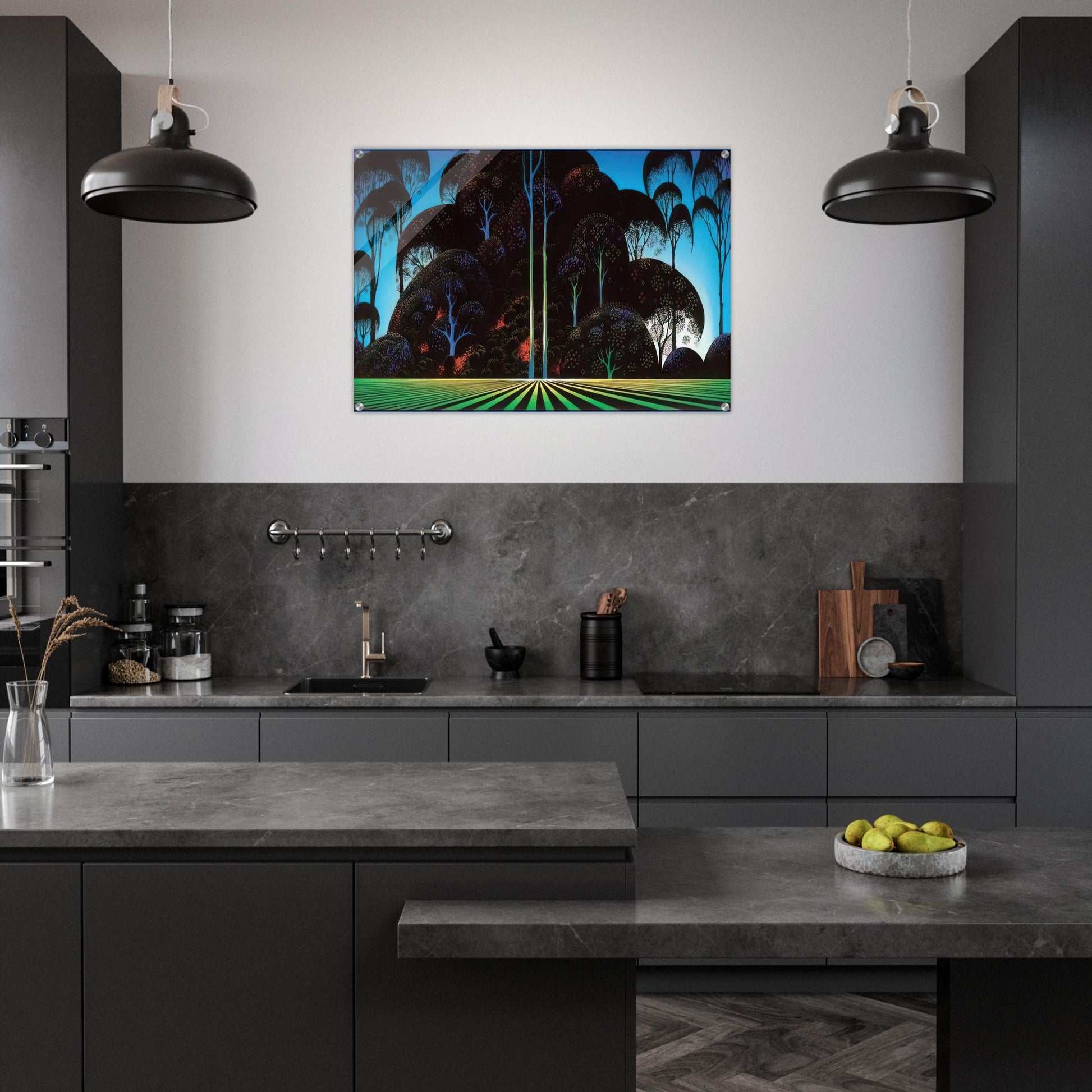 Forest Bouquet - Eyvind Earle Acrylic Print - 70x100 cm / 28x40″ inches | Eyvind Earle Wall Art | Eyvind Earle Prints