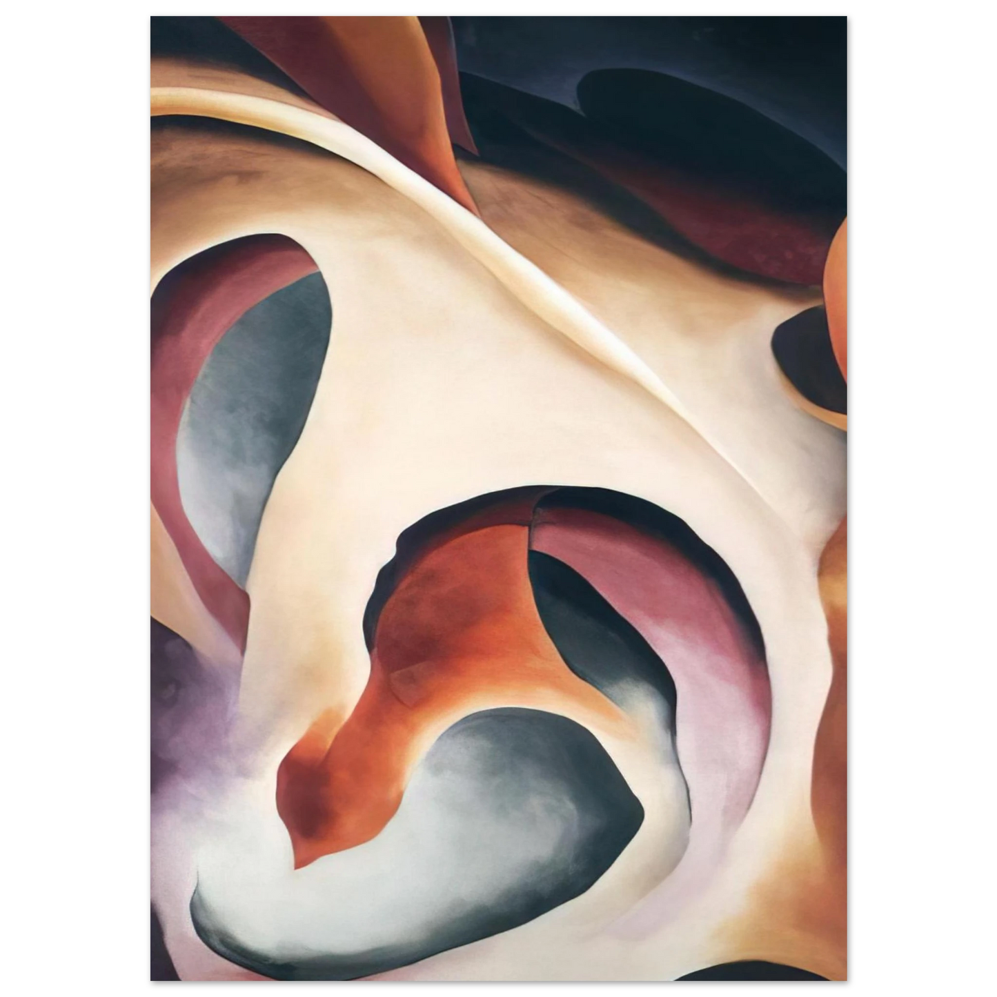 Georgia O'Keeffe - Leaf Motif 2 Fine Art Poster - 75x100 cm / 30x40 inches