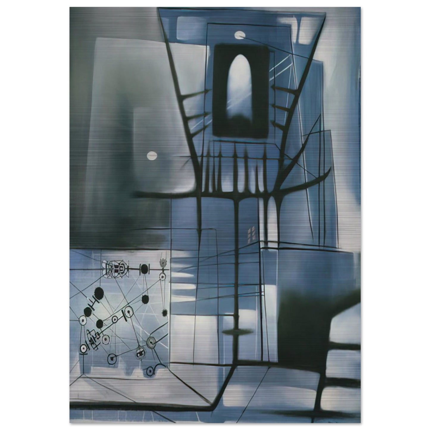 A Time for Fear - 1949 - Jimmy Ernst Brushed Aluminum Print - 70x100 cm / 28x40 inches | Jimmy Ernst Aluminum Print | Jimmy Ernst Prints