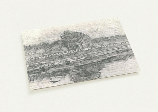Landscape with the Oise By Vincent van Gogh Pack of 10 Post Cards | Vincent van Gogh Post Cards | A6 (10.5 x 14.8 cm) - 4.1 x 5.8 inches