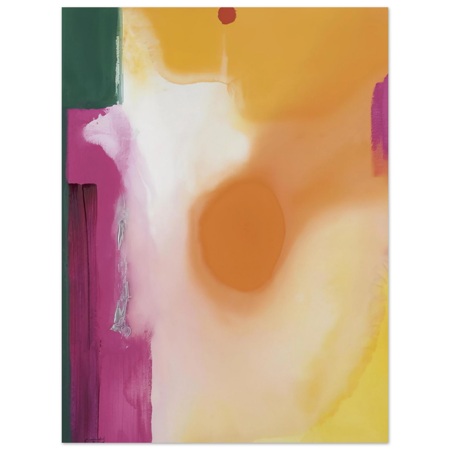 Helen Frankenthaler - Bullseye - 1989 Wall art - 40x50 cm / 16x20 inches - Premium Wooden Framed Poster With Fine Art Paper - Wood frame