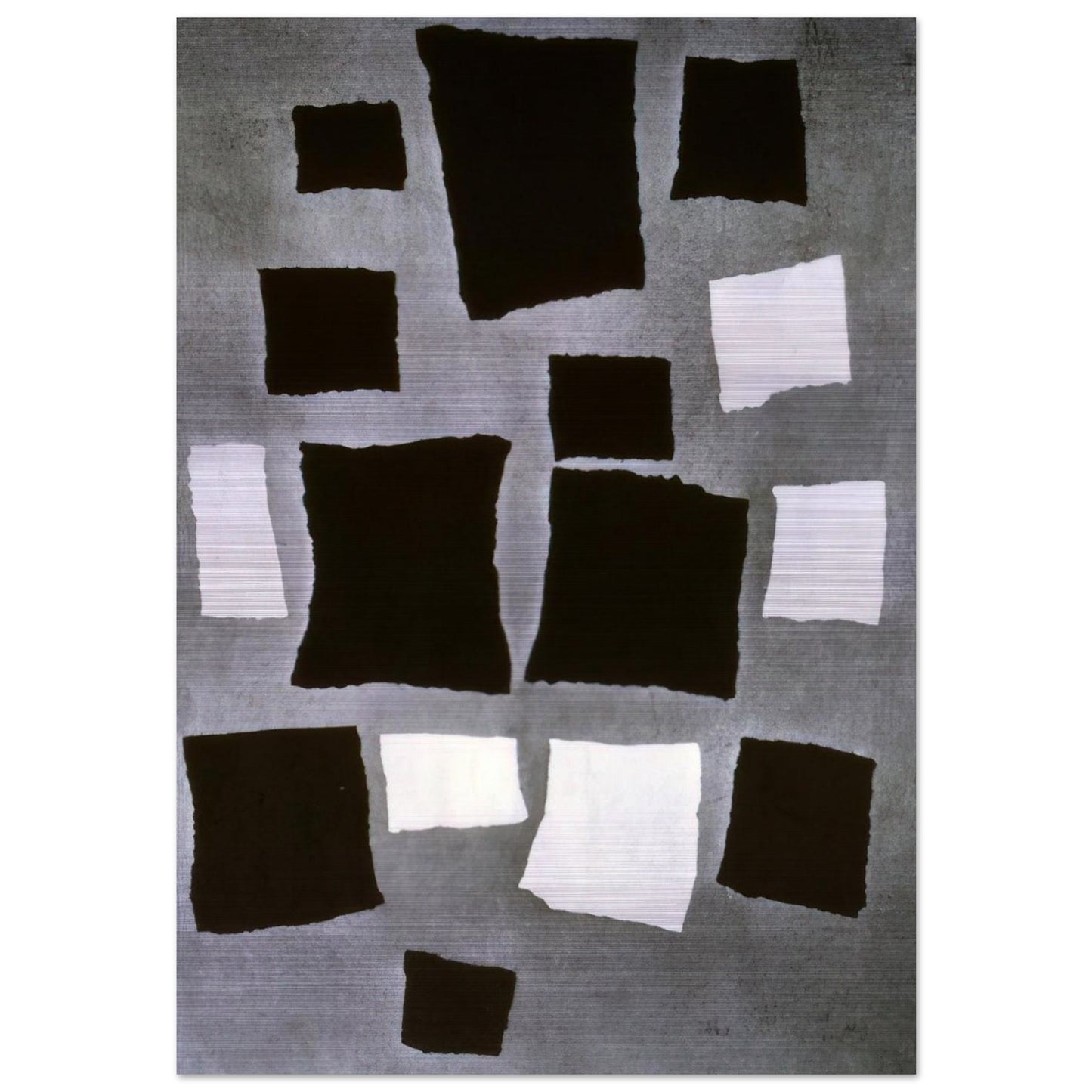 Squares or Rectangles Arranged According to the Laws of Chance - Jean Arp Brushed Aluminum Print - 70x100 cm / 28x40 inches | Jean Arp Aluminum Print | Jean Arp Prints