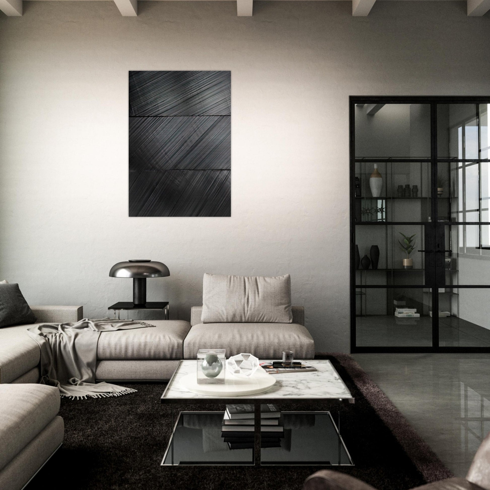 Peinture 18 Mars 2010 - 2010 - Pierre Soulages Brushed Aluminum Print - 70x100 cm / 28x40 inches | Pierre Soulages Aluminum Print | Pierre Soulages Prints