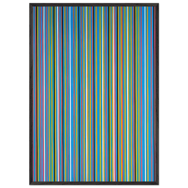 ACHEAN 1981 - Bridget Riley 70x100 cm / 28x40 inches Framed Art Print – Black Wooden Frame