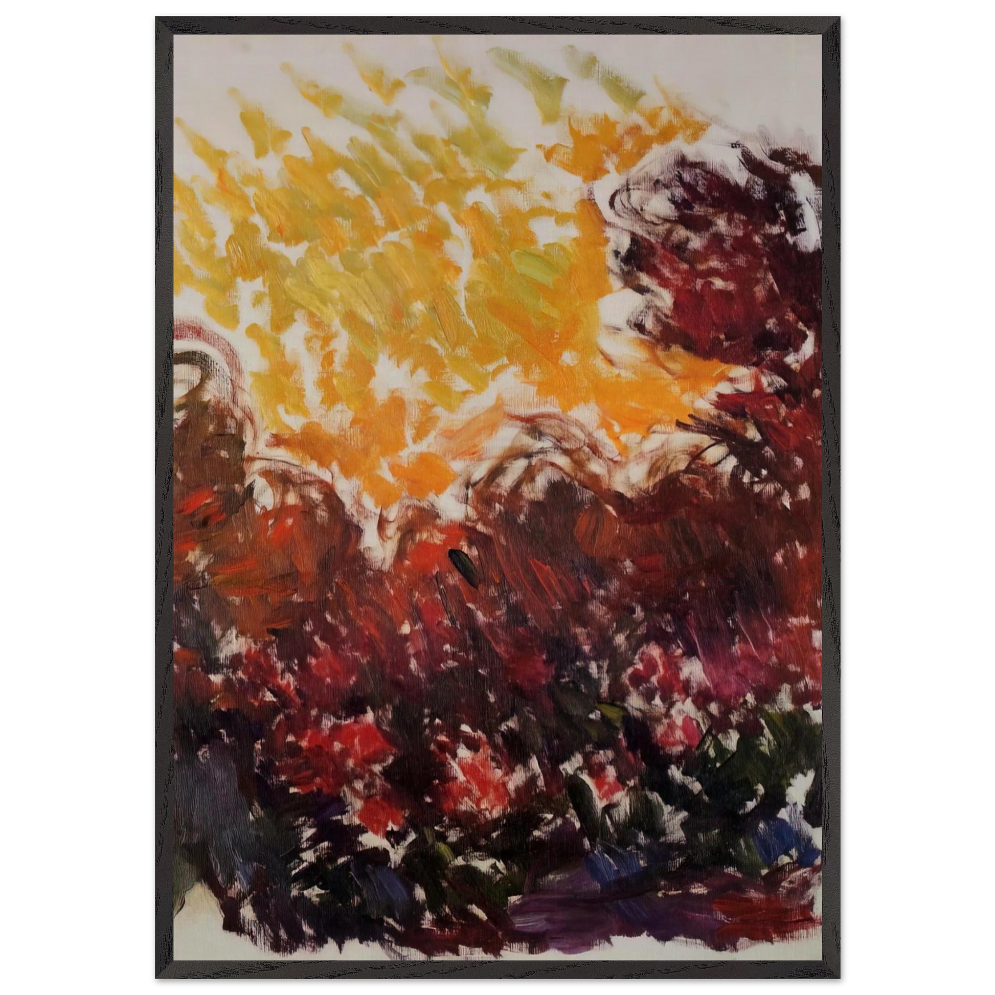 The Garden at Giverny - claude monet Framed Art Print – Black Wooden Frame - Default Title - -Framed Art Print