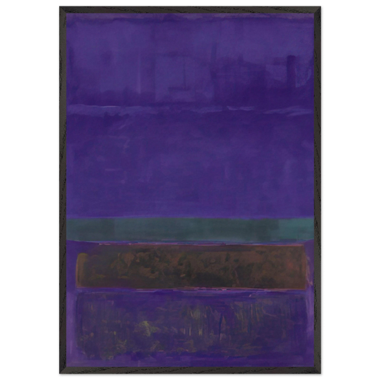 Untitled Blue Green and Brown - 1952 - Mark Rothko Framed Art Print – Black Wooden Frame - Default Title - -Framed Art Print