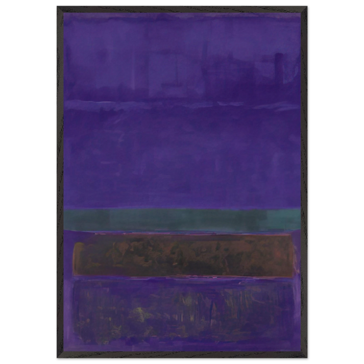Untitled Blue Green and Brown - 1952 - Mark Rothko 70x100 cm / 28x40 inches Framed Art Print – Black Wooden Frame
