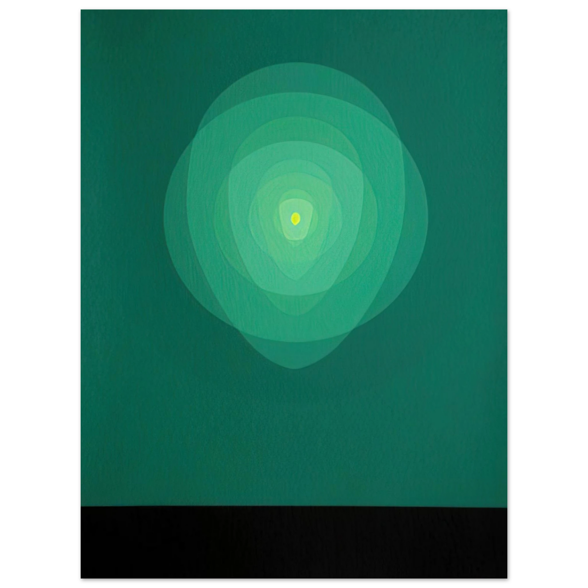 Clarence Holbrook Carter - Green Mandala - 1969 Fine Art Poster - Default Title